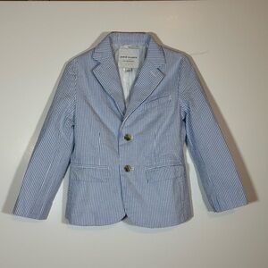Boy’s Janie and Jack Classic Blue Pinstripe Blazer Size 6 Easter Spring